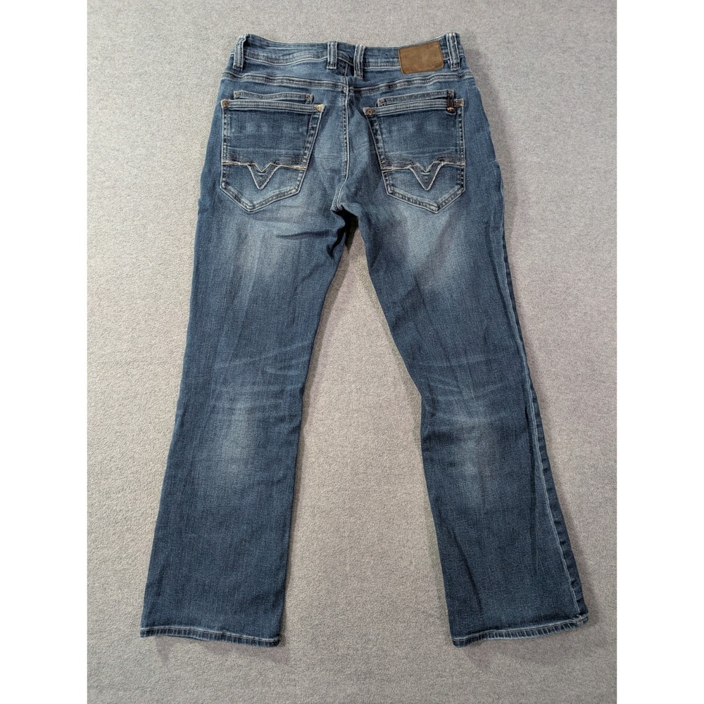 David Bitton Buffalo Women's Bootcut Stretch Distressed Jeans Est 30x28 Ranch - Picture 2 of 13